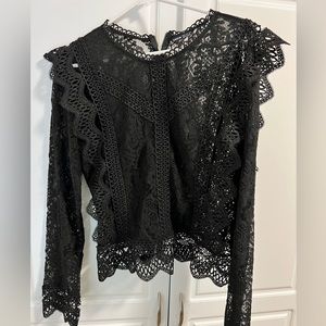 Black lace top
